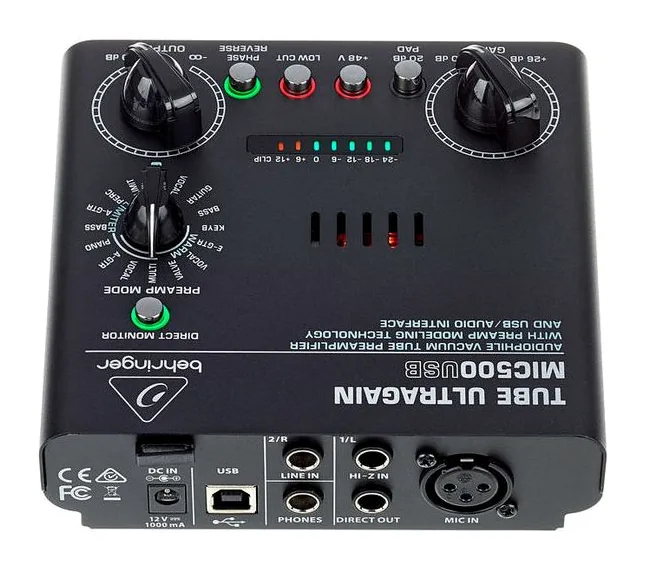 Behringer MIC500USB Tube Ultragain, widok 4