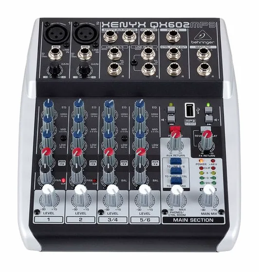 Behringer Xenyx QX602MP3, widok 2