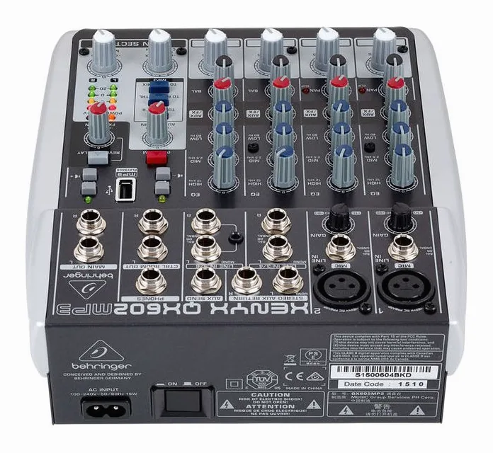Behringer Xenyx QX602MP3, widok 4