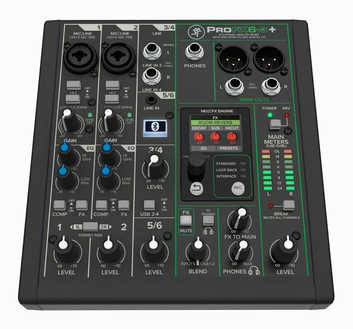 Mackie ProFX6v3+, widok 2