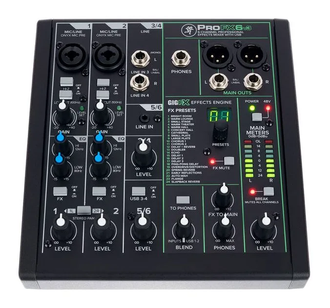 Mackie ProFX6v3, widok 2