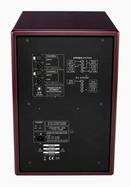 PSI Audio Sub A125-M Studio Red, widok 4