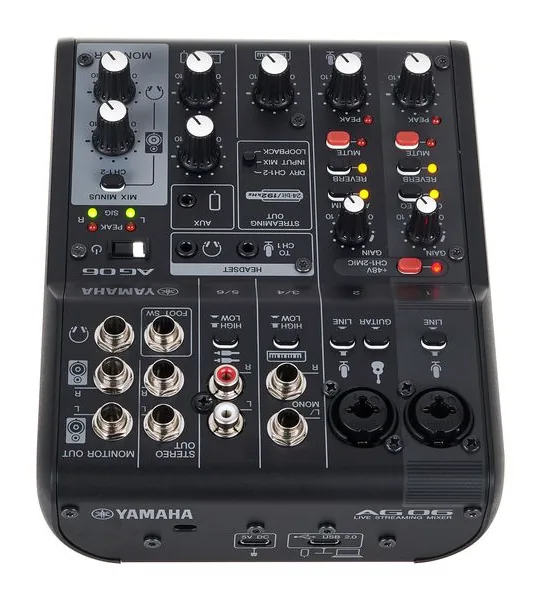 Yamaha AG06 MK2 BK, widok 4