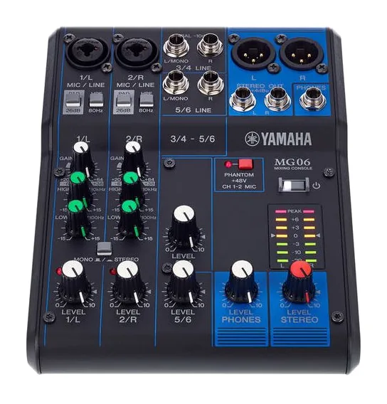 Yamaha MG06, widok 2