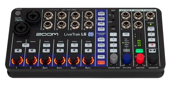 Zoom LiveTrak L-6, widok 2